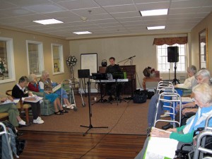 Sing-a-long at Senior Center